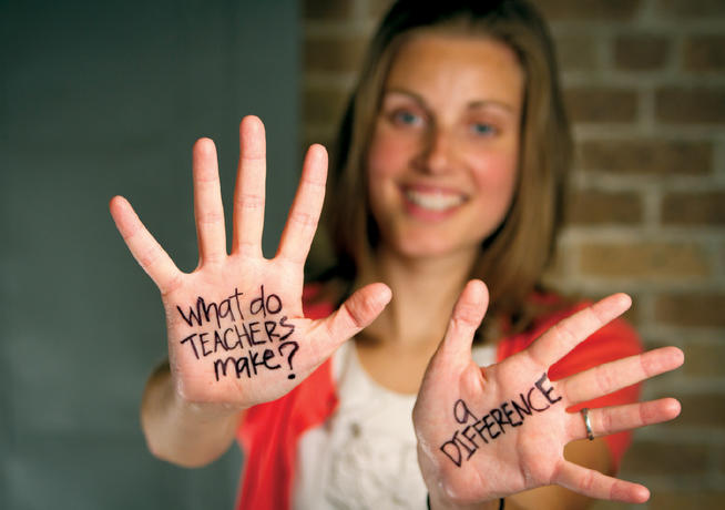 Jennifer Medbery '06 provides teachers with an innovative tool to track students' progress. Photo: Robert X. Fogarty, Dear World